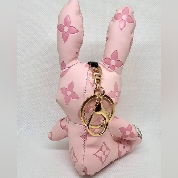 POPULAR CUTE PRINT BLING BUNNIES PINK NEW - Picture 3 of 3